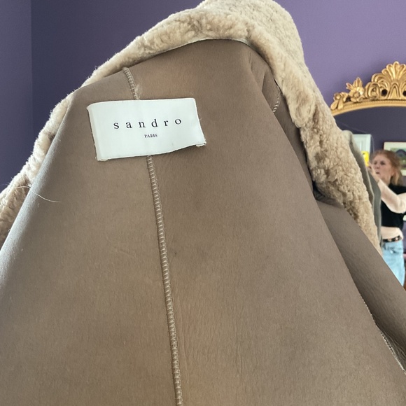 Sandro shearling coat - Picture 5 of 6